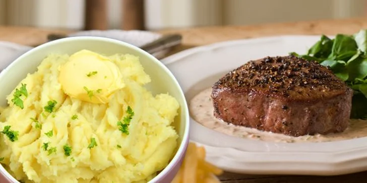 139 Kč za DVA rumpsteaky se šťouchanými brambory a pepřovou omáčkou. Vynikající bio hovězí ze šumavské farmy na přírodním grilu s 63% slevou.