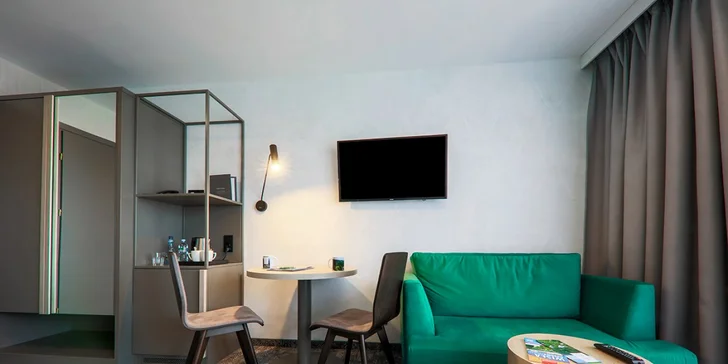 Pokoj vás potěší balkonem s výhledem do údolí Visly. 