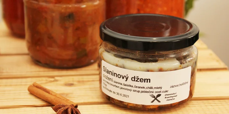 Dobroty ve skle: pečené vepřové maso, koleno či kachna i slaninové nebo chorizo džemy a cibulové chutney