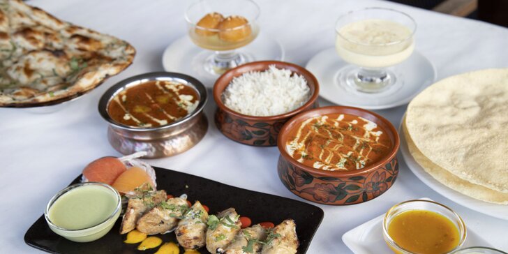Pochutnejte si na indické kuchyni: degustační menu s kuřecím i jehněčím pro 1 nebo 2 osoby