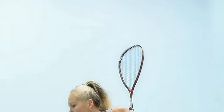  Individuální squashový trénink probíhá pod vedením zkušené hráčky Lucie Luksové.
