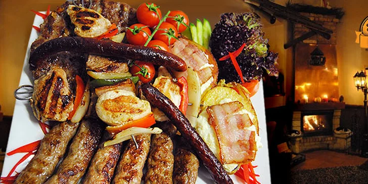 Chutný Kalemegdanský mix grill (600 g) pro dva