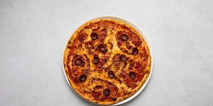 Rozvoz nebo odnos s sebou: pizza Ø 45 cm, výběr z 51 druhů