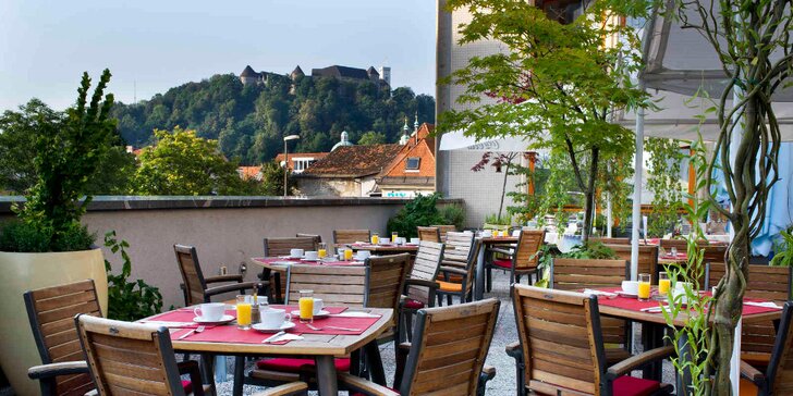 Dovolená ve slovinské Lublani: 3* hotel v centru, snídaně i půjčení kol