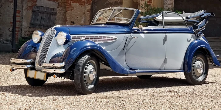 Projížďka luxusním veteránem BMW z roku 1938 s osobním řidičem až pro 3 osoby