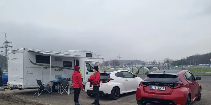 1–8 kol na závodním okruhu v Mostě, Brně či Sosnové jako řidič či spolujezdec Toyoty GR Yaris