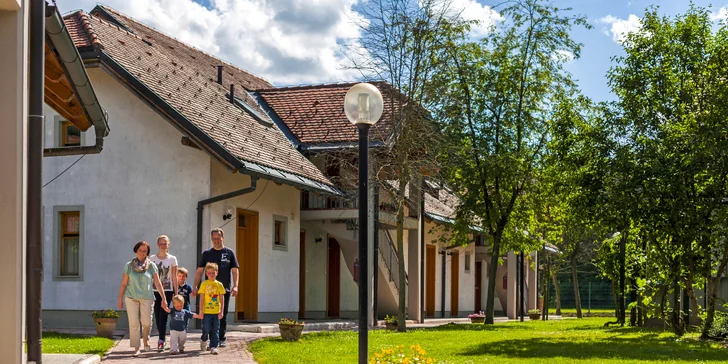 U města Banovci vás ubytují domky v „hotelové vesnici“ v komplexu Hotel Zeleni Gaj. 