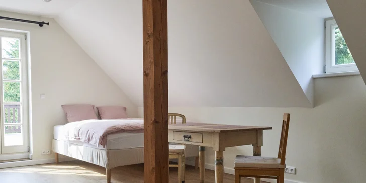 Venkovské stavení v CHKO Labské pískovce: vybavené apartmány pro 2–7 osob i privátní sauna