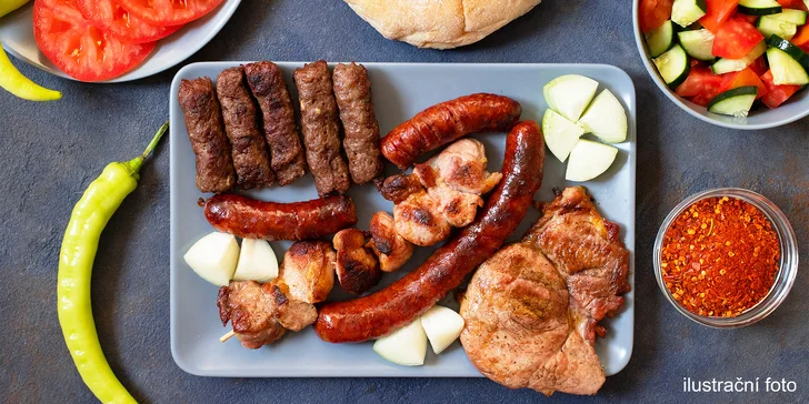 Voucher na 500 či 1 000 Kč na jídlo i nápoje v balkánské restauraci Balkaňeros