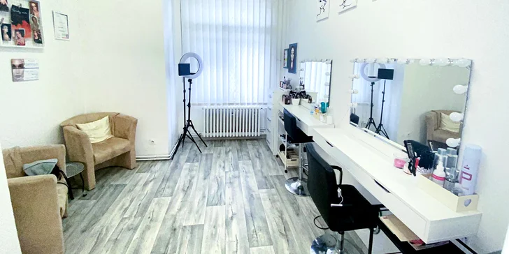 Profesionální kosmetické ošetření: denní a noční líčení, laminace obočí i make-up na focení