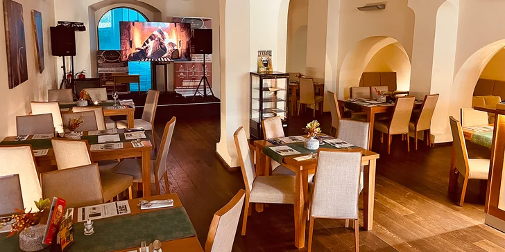 Italské degustační menu o 3 chodech pro dva: carpaccio, risotto, grilovaná svíčková i čokoládový dort