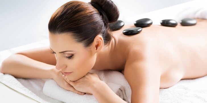 Hodina relaxace na masáži: relaxační, sportovní, baňkování i lávové kameny