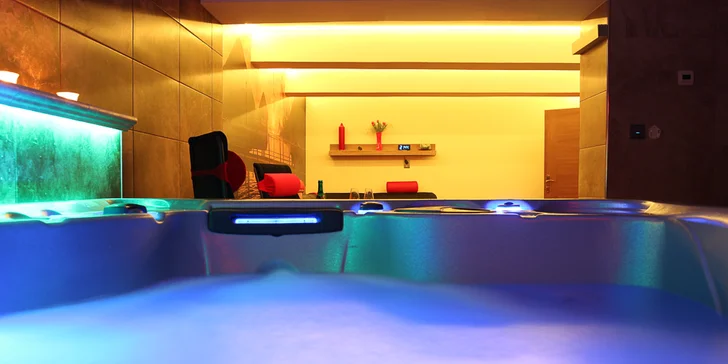 Privátní wellness na 2–3 hod. i s láhví vychlazeného sektu až pro 4 osoby