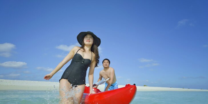 Exotický 4* resort na Maledivách: 6–12 nocí, plná penze, bazén, 1 dítě zdarma