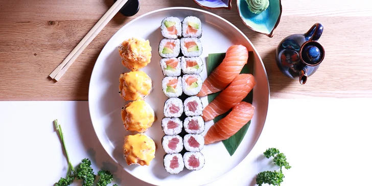 Sushi sety s 23, 40 nebo 64 kousky: losos, avokádo, tuňák i máslová ryba