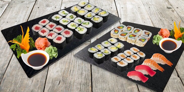 Pardubické Japonsko: sushi sety s 10–36 ks nigiri a maki rolek