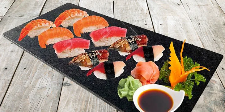 Pardubické Japonsko: sushi sety s 10–36 ks nigiri a maki rolek