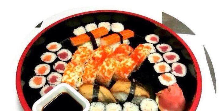 Sushi sety o 24, 36 nebo 46 čerstvých rolkách v čínské restauraci