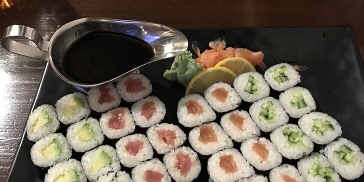 Hradecké Japonsko: sety s 10–100 ks nigiri a maki rolek s rybami i zeleninou