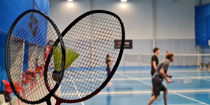 Dopolední badminton v klimatizované hale pro dva se zapůjčením raket i míčku