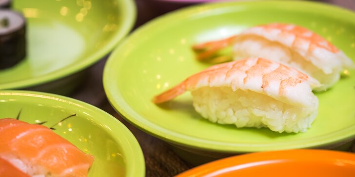 Running sushi: 2 h neomezené konzumace sushi a dalších asijských specialit