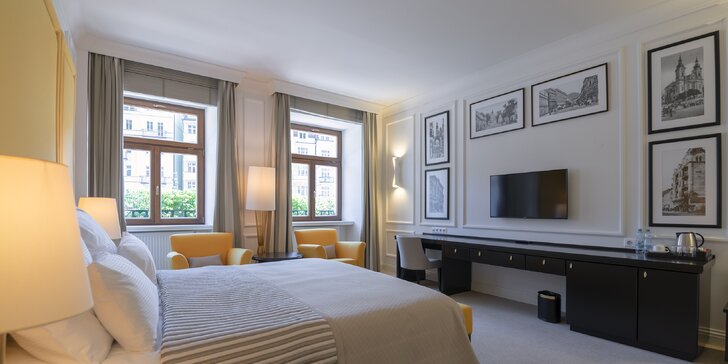 Snový pobyt v Karlových Varech: 4* hotel s nádherným wellness, procedurami a polopenzí
