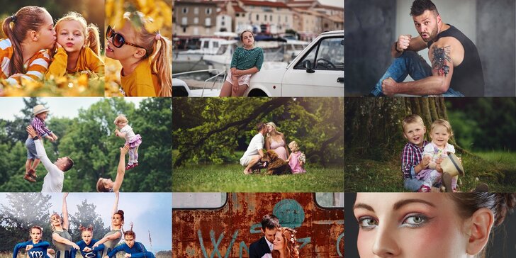 Nechte se zvěčnit: focení pro rodiny a páry, 100 fotek, z toho 10 upravených