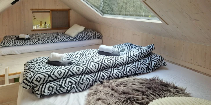 Pohodlně se tu vyspí až 4 osoby.