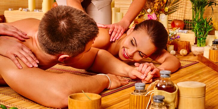 Romantika a relaxace: thajská olejová masáž v délce 60 minut pro pár