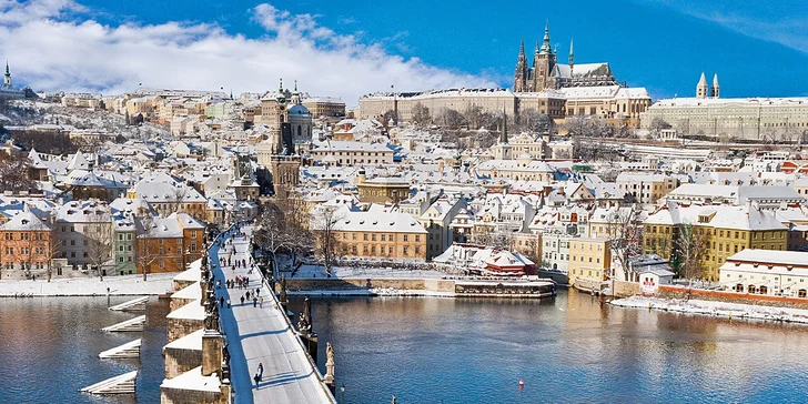 Magická zimní Praha v 3* hotelu se snídaní na Břevnově v blízkosti Hradu