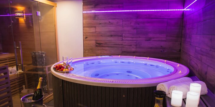 Prémiový relax v privátním wellness: vířivka, finská sauna i tematické balíčky