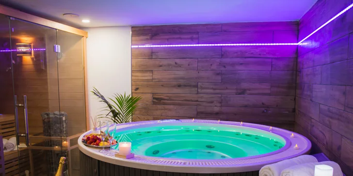VIP relax v privátním wellness: vířivka, finská sauna i občerstvení