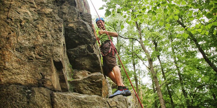 Seznamovací lezecký kurz: 2 hod. na skalách pro začátečníky i mírně pokročilé