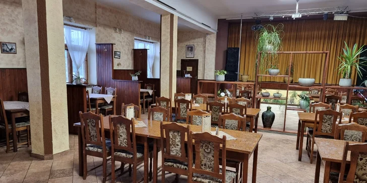 Polední menu podle výběru z denní nabídky: 1-5 obědů, polévka i hlavní chod