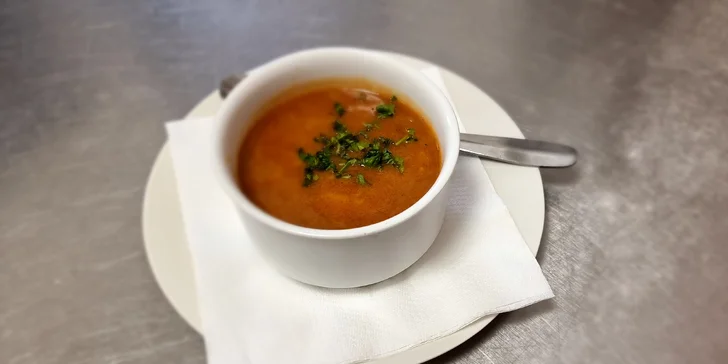 Polední menu podle výběru z denní nabídky: 1-5 obědů, polévka i hlavní chod