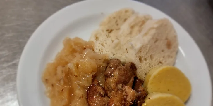 Polední menu podle výběru z denní nabídky: 1-5 obědů, polévka i hlavní chod