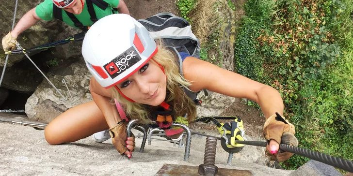 Via ferrata Pastýřská stěna: kurz základního lezení se zapůjčením vybavení