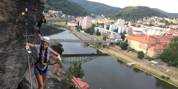 Via ferrata Pastýřská stěna: kurz základního lezení se zapůjčením vybavení