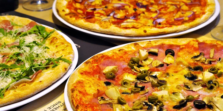 Vyzkoušejte chuť Itálie: 2 libovolné pizzy z pece na dřevo v restauraci U Fidela