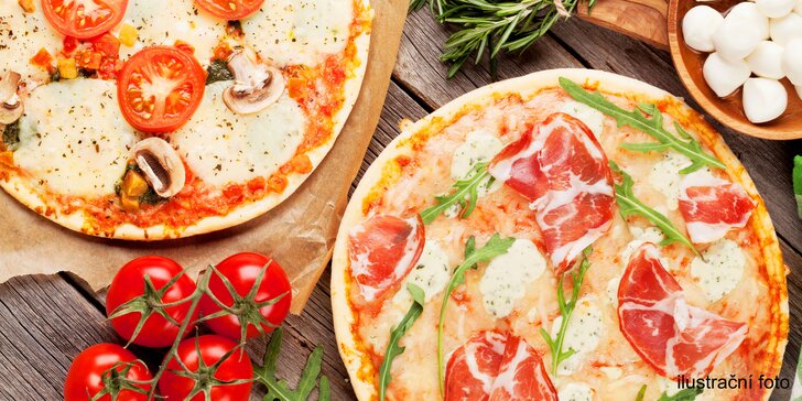 Chuť Itálie: 2 libovolné pizzy z pece na dřevo v restauraci U Fidela