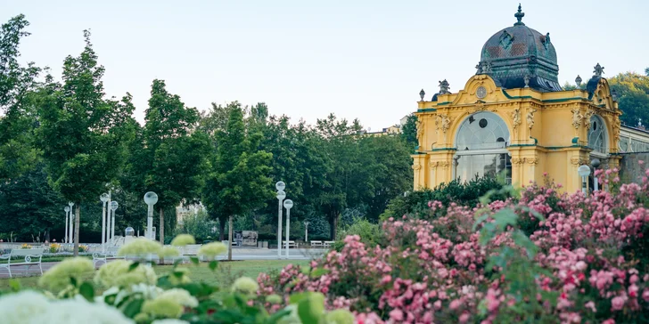 Odpočinek a relaxace v centru Mariánských Lázní s polopenzí a procedurami
