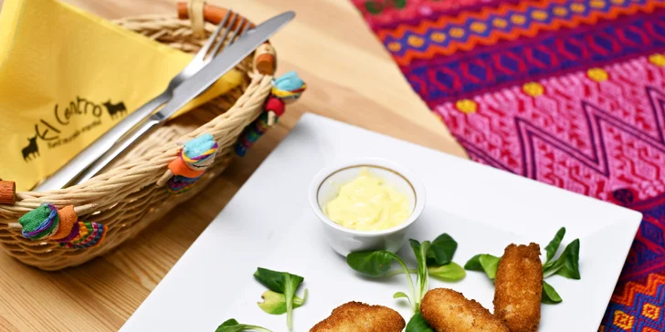 3chodové degustační menu pro dva ve španělské restauraci: kuřecí krokety, bezlepkový burger i karamelový flan