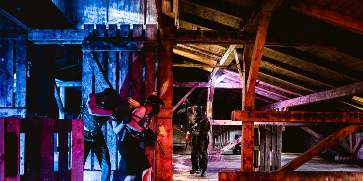 Vstup do zrekonstruované paintballové arény vč. kuliček pro 1, 6 či 10 hráčů