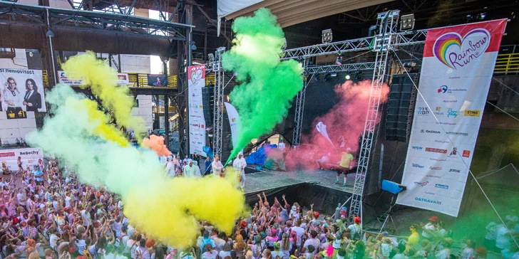 Rainbow Run v Dolních Vítkovicích: startovné, tričko, barvičky i medaile