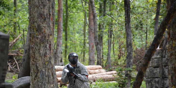 Dobijte adrenalin: 3hodinová paintballová zábava vč. kuliček a občerstvení