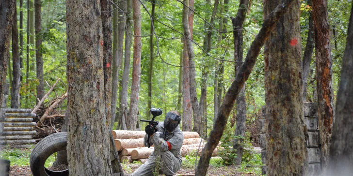 Dobijte adrenalin: 3hodinová paintballová zábava vč. kuliček a občerstvení