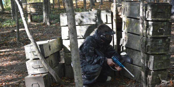 Dobijte adrenalin: 3hodinová paintballová zábava vč. kuliček a občerstvení