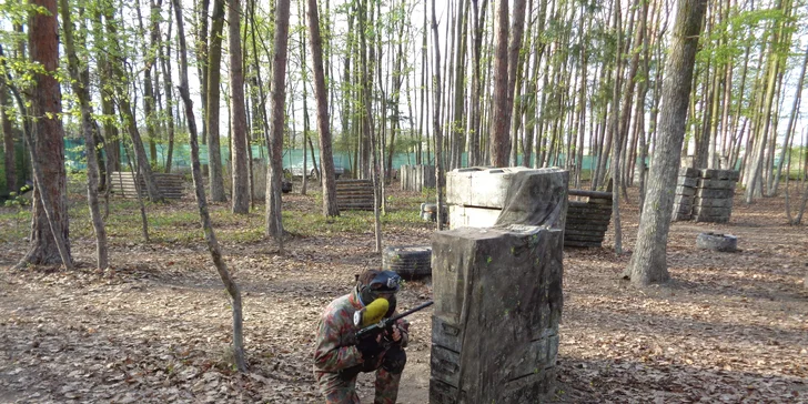 Dobijte adrenalin: 3hodinová paintballová zábava vč. kuliček a občerstvení