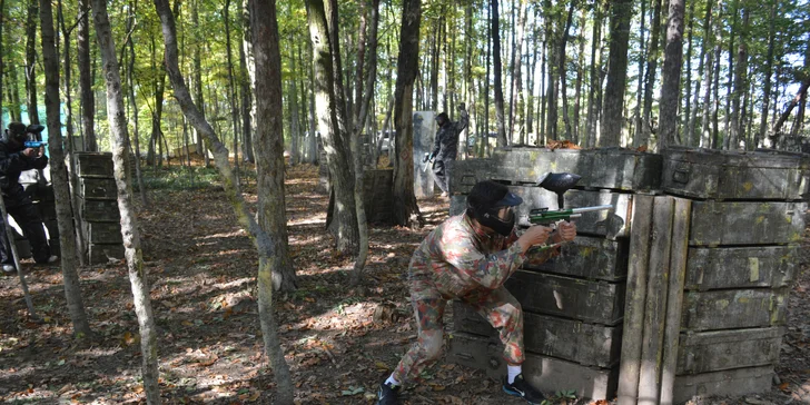 3hodinová Paintballová přestřelka včetně 100 kuliček