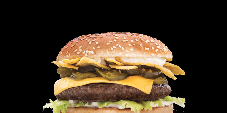 Dobře se najezte: 150g nebo 300g burger podle výběru a hranolky